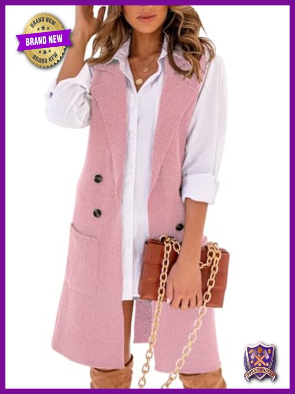 Womens Long Sweater Vest Sleeveless Knit Cardigan Outerwear Fall Winter